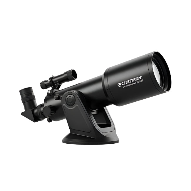 Celestron 80AZS PowerSeeker Telescope (Model 21087) – Compact Refractor in Black